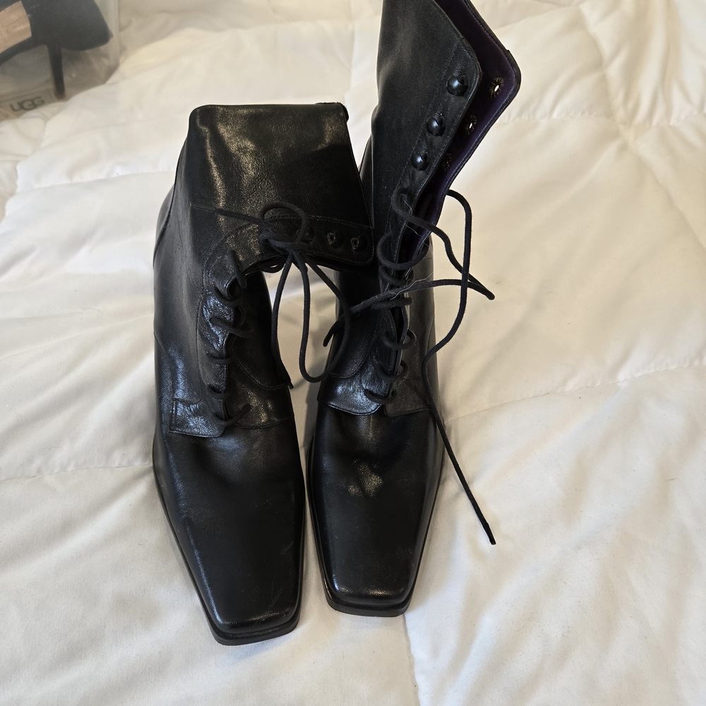 Etienne Aigner Black Heeled Boots